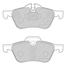 Ferodo DS3000 remblokken voor MINI MINI (R50) 1.4 One - ATE Remklauw voor 04.03 - 10.06 ATE - F-CP1499R - FCP1499R - 3661768444955