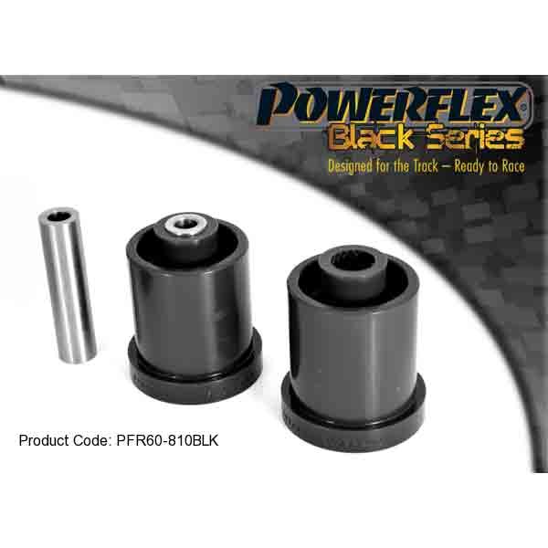 Set de tije de suspensie Powerflex negre pentru trenul spate Renault Clio 3 RS 05-12 (2 bucăți) - PF-R60810-2N - PFR60-810BLK - 5055676527578