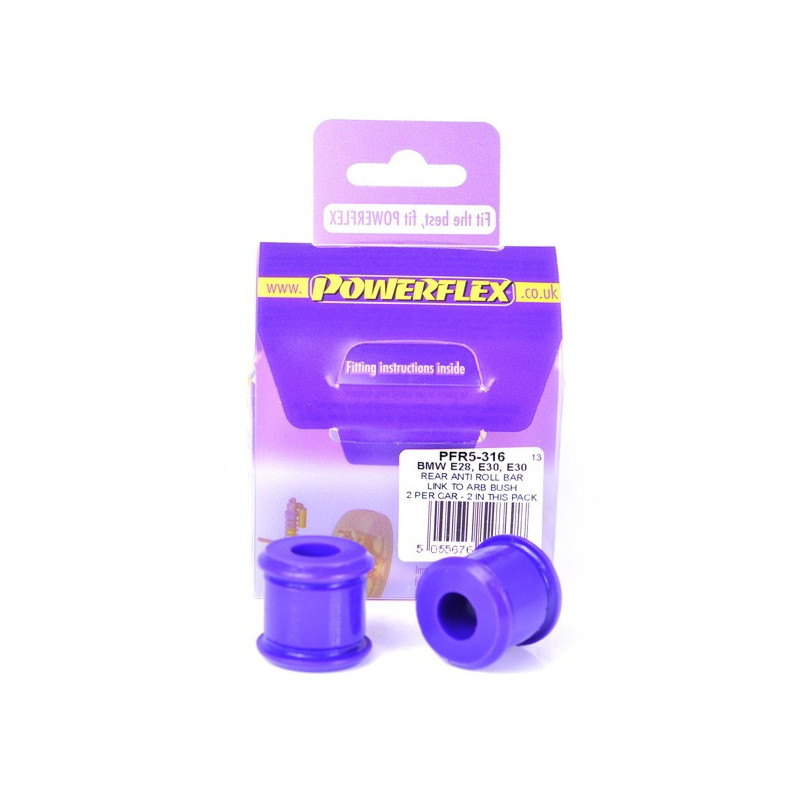 Silentbloc POWERFLEX spate anti-ruliu pentru brațul anti-ruliu BMW E30 (2 bucăți) - PF-R5316-2 - PFR5-316 - 5055676528698