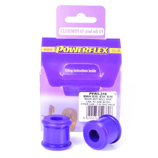 Silentbloc POWERFLEX spate anti-ruliu pentru brațul anti-ruliu BMW E30 (2 bucăți) - PF-R5316-2 - PFR5-316 - 5055676528698