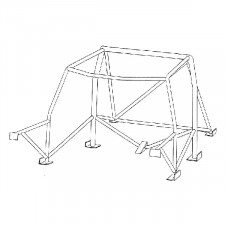 Roll bar Sparco Renault Clio 1.8 16V/2.0 16V 1991 a 1998