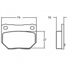 PFC remblokken achter 16mm - Subaru Impreza - Nissan 300ZX - Skyline2000/2500