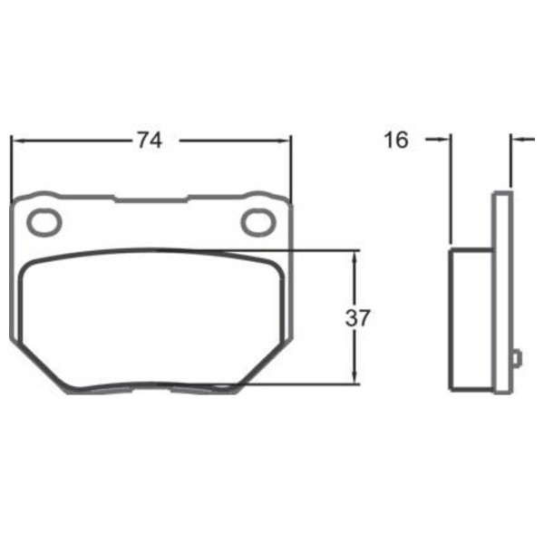 Pasticche del freno PFC posteriori 16 mm - Subaru Impreza - Nissan 300ZX - Skyline2000/2500 - PFC-0461-11-1644 - 0461.11.16.44 - 3661768473443