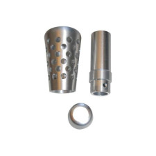 F2000 Zilver 90mm aluminium knop - Z-POM-F2000-A - 3661768336632