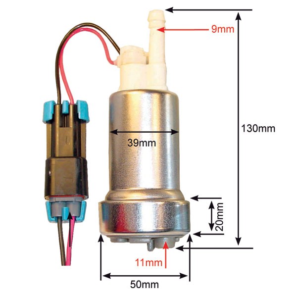 WALBRO In-Tank Fuel Pump Mini 3b: 420L/h Maxi 8.3b: 516L/h - M-GST450K - GST450K - 3661768474044
