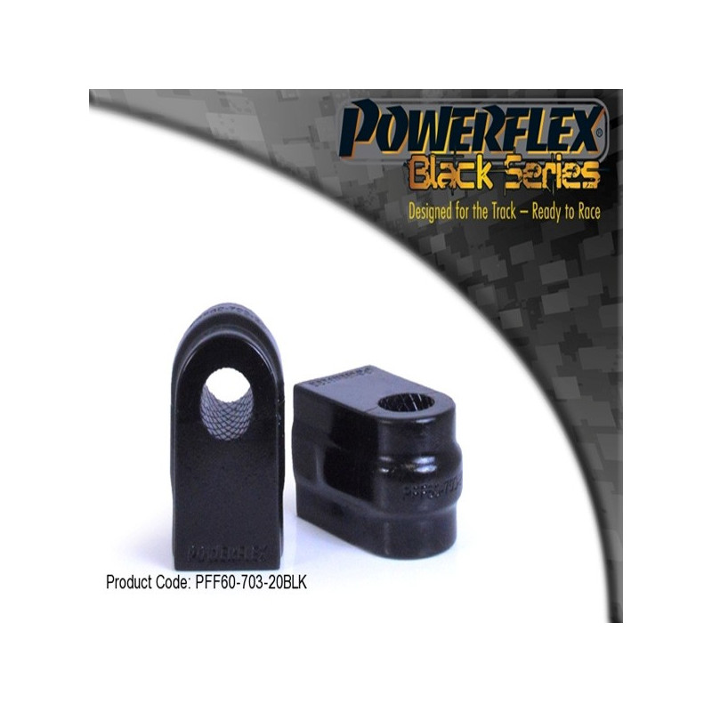 Silent Bloc Powerflex Zwart Anti-Roll 20mm Renault Mégane 3 RS Après 2008 (2 Stuks) - PF-F6070320-2N - PFF60-703-20BLK - 5055676532763