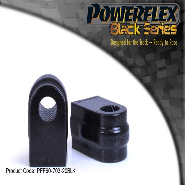 Silent Bloc Powerflex Zwart Anti-Roll 20mm Renault Mégane 3 RS Après 2008 (2 Stuks) - PF-F6070320-2N - PFF60-703-20BLK - 5055676532763