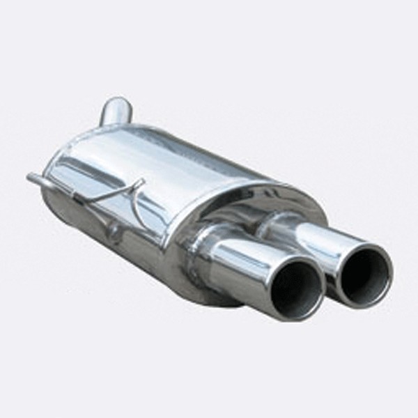 Inoxcar Stainless Steel Rear Exhaust / Muffler Renault Clio RS Phase 1 After 2000 2x80mm - IC-OVRE0180 - OVRE.01.80 - 3661768206034