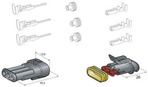 Connettori Stagni 3 Poli - FRL-B90533 - 3660343095339
