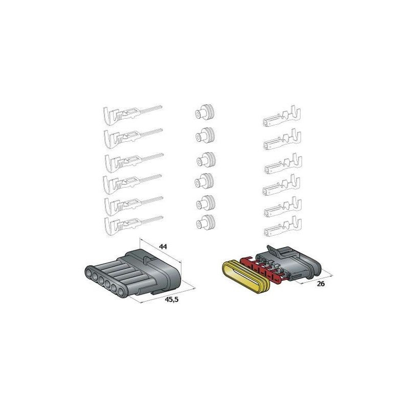 Conectori etanși cu 6 canale, tip Superseal - FRL-B90536 - 3660343095360