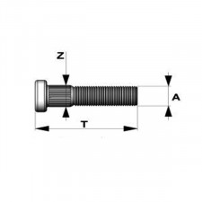 Gegroefd tapeind GT2i Race & Safety M12 x 1,50 mm lengte 81 mm voor Hyundai / Mazda / Mitsubishi / Opel / Subaru / Toyota / Volv