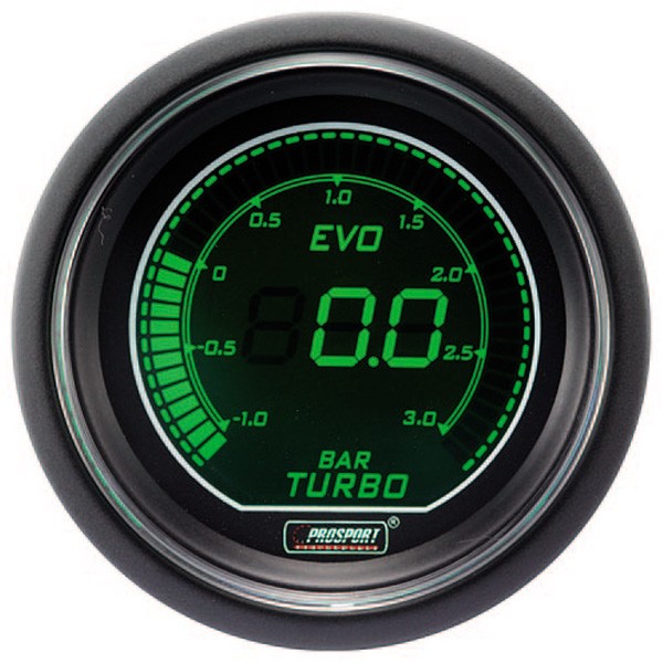 Strumento Digitale Pro-Sport Pressione Turbo 52mm -1 a 3B Verde/Bianco - CT-PT-005-V-BL - 216EVOWGBO - 3661768389195