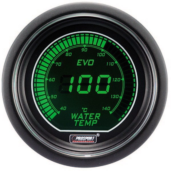 Pro-Sport Digital Gage Water Temperature 52mm140°C Green/White - CT-TE-005-V-BL - 216EVOWGWT - 3661768389218