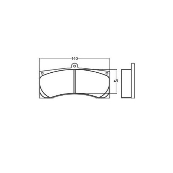 Remblokken PFC 7700 13 16mm Alcan / Wilwood / Outlaw - PFC-7700-13-1644 - 7700.13.16.44 - 3661768500552