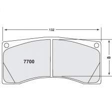 Remblokken PFC 7700 08 25mm Achter Audi R8 LMS / Mclaren MP4-12C