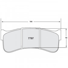 Remblokken PFC 7797 08 25mm Voor Aston GT3/Audi R8 LM