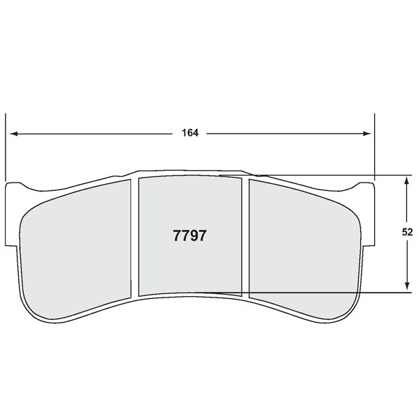 PFC 7797 08 25mm Front Brake Pads Aston GT3/Audi R8 LM - PFC-7797-08-2544 - 7797.08.25.44 - 3661768519486