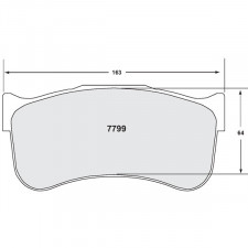 Remblokken PFC Brakes 7799.12 / 29mm Ferrari 458 GT3