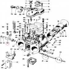 Leva di collegamento maschio carburatore WEBER 40/45 DCOE