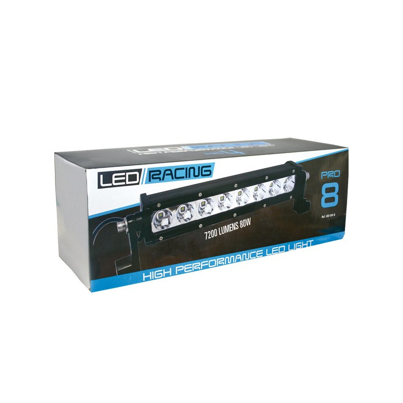 Koplamp LED RACING Pro SW-8 zwart 8 Modules 7200 Lumen 80w - LED-SW-8 - SW12262-8 - 3661768514214