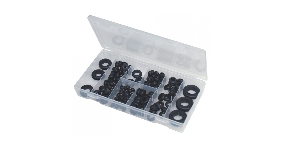 Coffret passe-câbles / passe-fils souples 180 pièces
