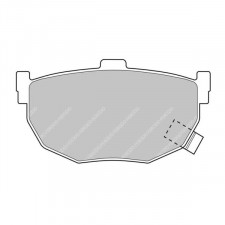 Plaquettes de frein Ferodo DS2500 arrière pour HYUNDAI Coupe 1.6 KG 16V 01.96 -  étrier SUMITOMO