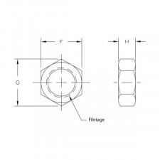 Rodobal Left Locknut 5/16" UNF
