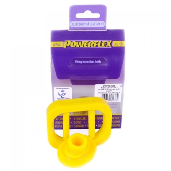 Silentblocuri POWERFLEX pentru suportul cutiei de viteze Renault Megane 2 RS 225 R26 (1 bucată) - PF-F60525 - PFF60-525 - 5055676531384