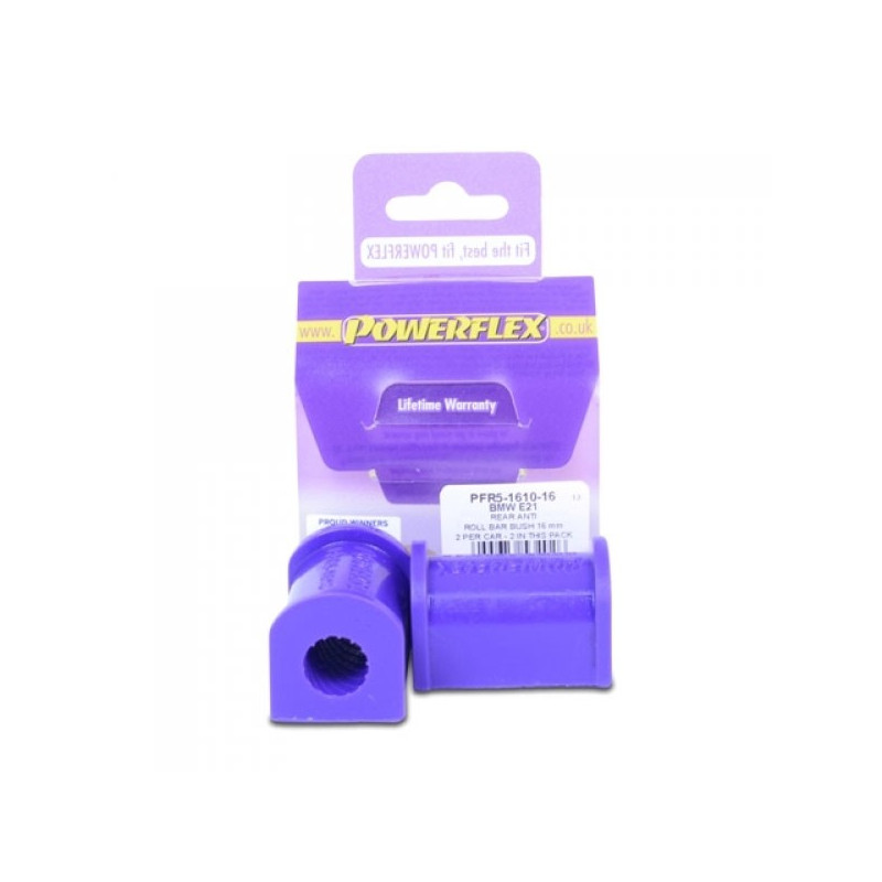 Silent Bloc Powerflex rolbeugel achter 16mm BMW E21 x2 - PF-R5161016-2 - 5055676534026