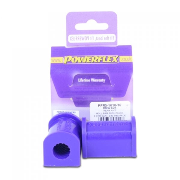 Silent Bloc Powerflex rolbeugel achter 16mm BMW E21 x2 - PF-R5161016-2 - 5055676534026