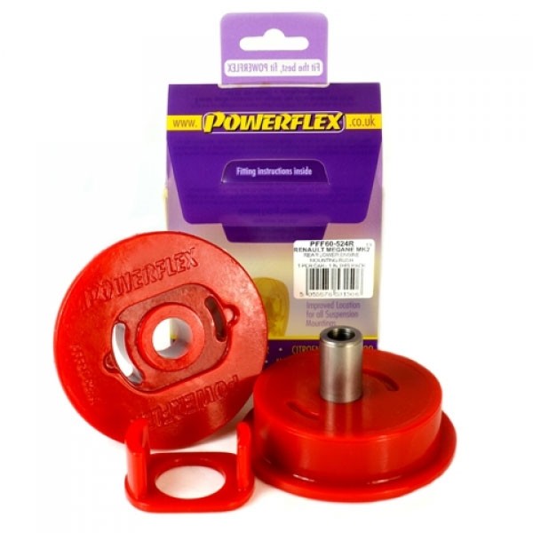 Silentblocuri POWERFLEX pentru suportul inferior spate al motorului Renault Mégane 2 RS 225 R26 (1 bucată) - PF-F60524R - PFF60-524R - 5055676531506