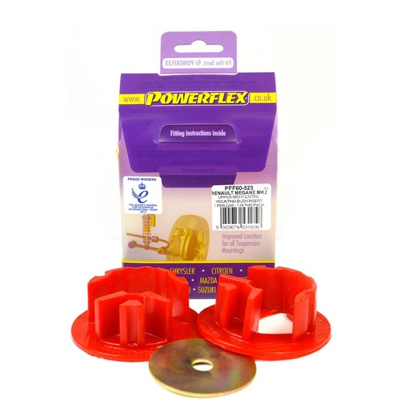 Silentblocuri POWERFLEX pentru inserția superioară dreaptă a motorului Renault Megane 2 RS 225 R26 (1 bucată) - PF-F60523R - PFF60-523R - 5055676531858
