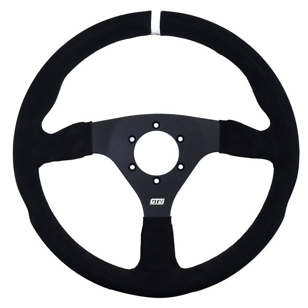 Volante PRO Pelle Scamosciata GT2i Nero/Nero Piatto - MR-VOL003-NN-PLA - 3661768522226
