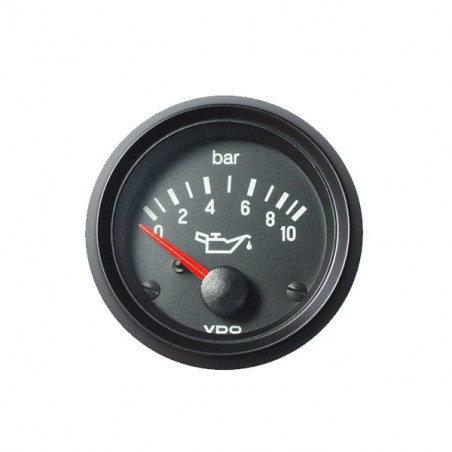 Manomètre Pression Huile VDO Cockpit International 10 Bars 12V Diamètre 52 Intérieur