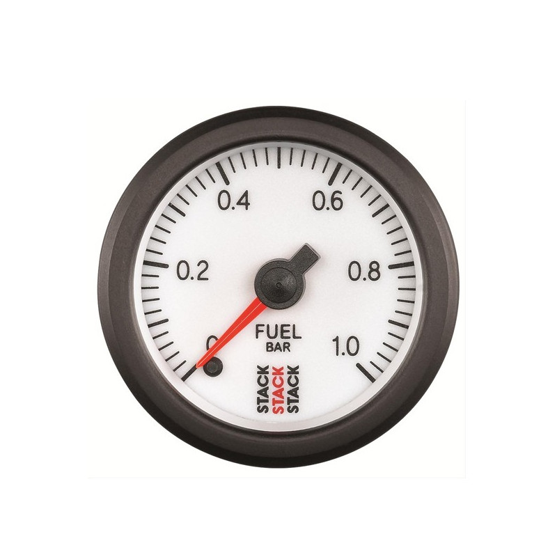 Stack 0-1 bar Pro Elektrische Brandstofdrukmeter Wit - ST-3353 - ST3353 - 3661768540534