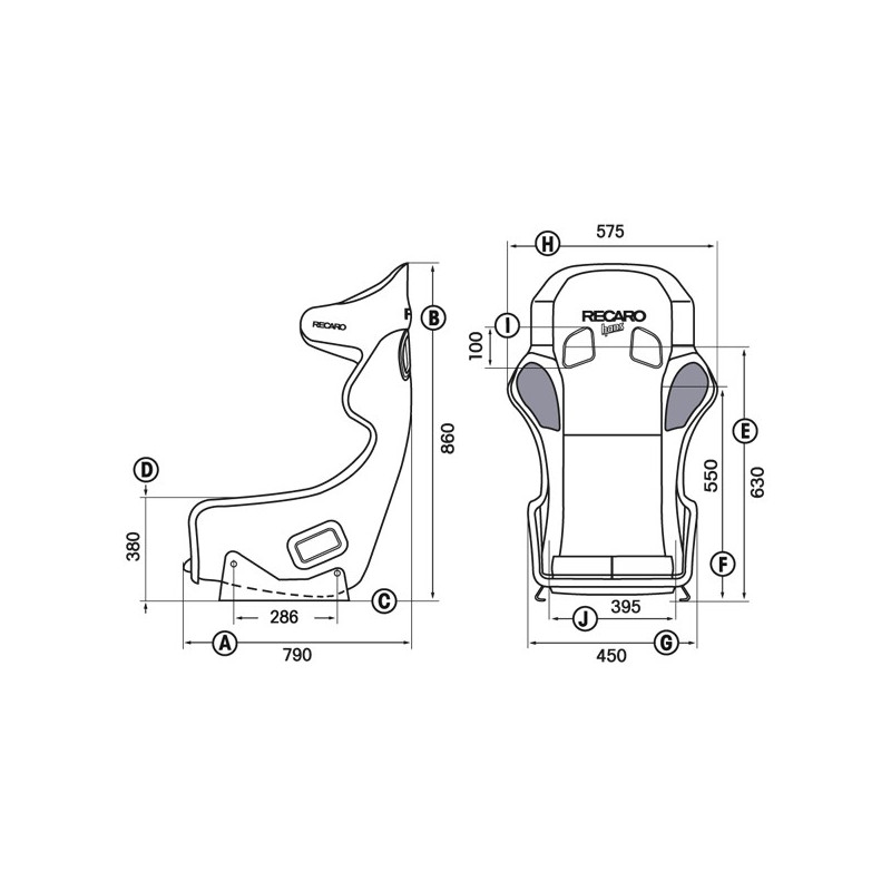 RECARO Pro Racer SPG HANS - Velours Perlon Noir - REC-071-28-0630 - 071.28.0630 - 3661768825525