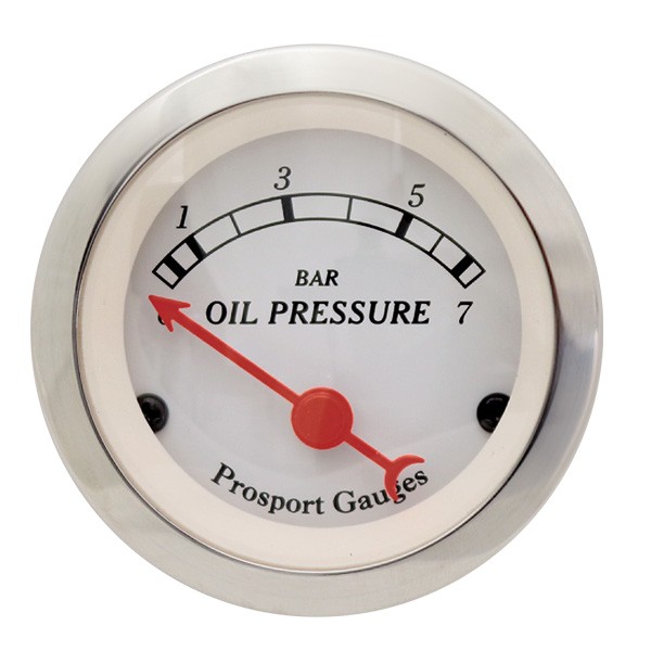 Manometru de presiune a uleiului Prosport Classic 52 mm, 0-7 bar, cu sondă - CT-PH-003-BL - 216OPCC - 3661768532850