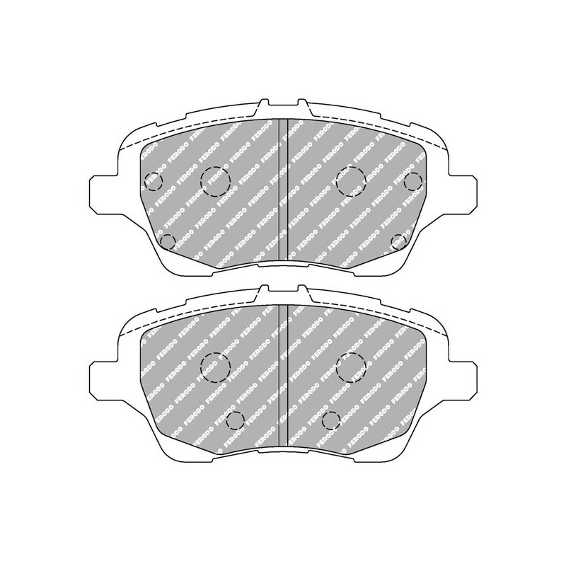 Ferodo DS2500 remblokken voor FORD B-Max 1.0 EcoBoost 10.12 - LUCAS/TRW remklauw - F-CP4612H - FCP4612H - 3661768581117