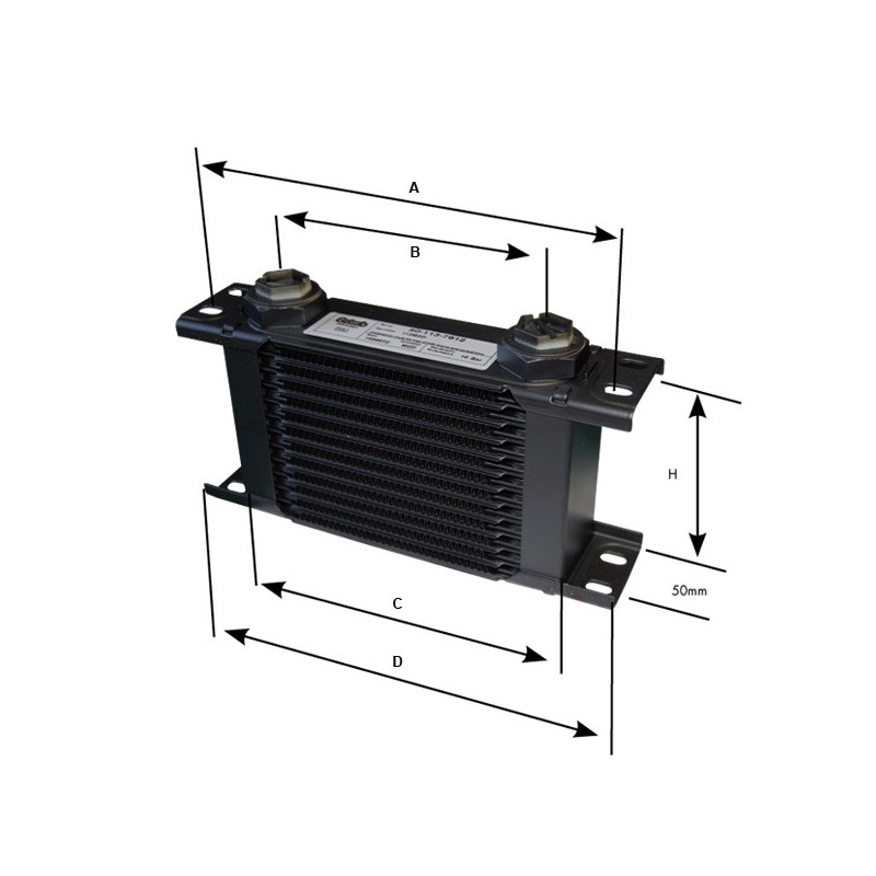 Setrab 13 rijige oliekoeler M22x150 - G-113M22I - 113M22I - 3661768005132