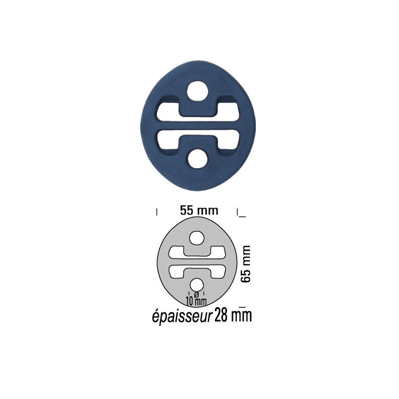 Silentbloc pentru sistemul de evacuare 220 °C POWERSPRINT, grosime 28 mm - PS-909919 - 909919 - 3661768257838
