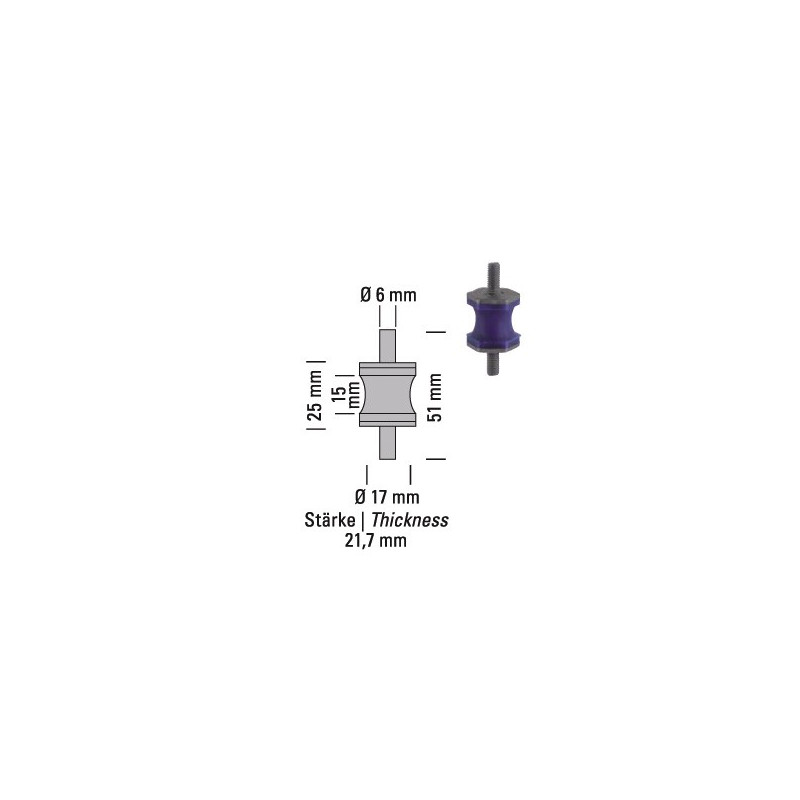 Silentbloc Uitlaat 220°C POWERSPRINT 909865 - PS-909865 - 909865 - 3661768476529