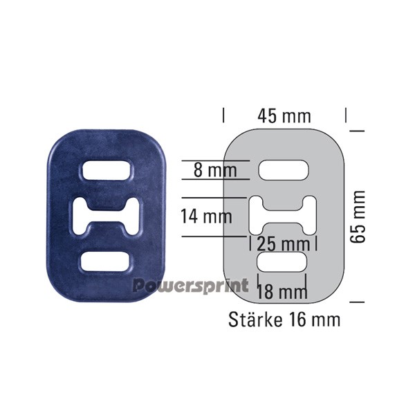 Silentbloc Uitlaat 220°C POWERSPRINT 909915 - PS-909915 - 909915 - 3661768257760
