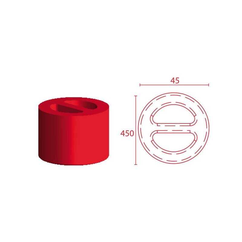 Silent-Bloc Powerflex Uitlaat 45/45mm - PF-EXH002 - EXH002 - 5055676511867
