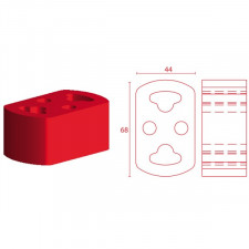 Silent-Bloc Powerflex Echappement largeur 44mm