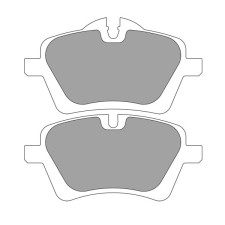 Ferodo DS2500 remblokken voor MINI MINI (R50) 1.4 One - TRW voor 04.03 - 10.06 LUCAS/TRW remklauw - F-CP4080H - FCP4080H - 3661768317952