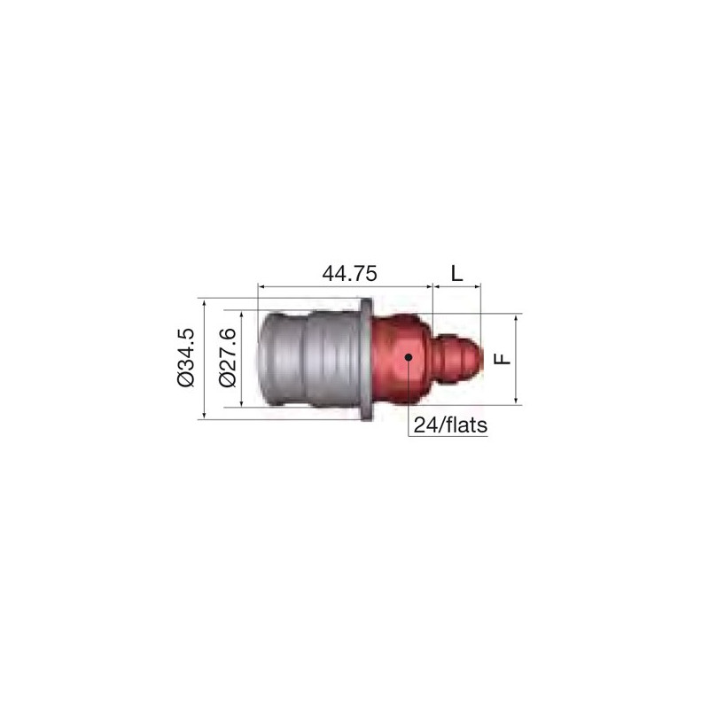 Raccordo Maschio Staubli 3/4 JIC FIA Acqua/Olio Dash 8 - G-SPT08-1656LJV - SPT08.1656/L/JV - 3661768015810