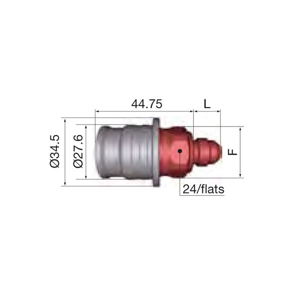 Cuplaj Staubli cu capăt masculin 3/4 JIC FIA apă/ulei Dash 8 - G-SPT08-1656LJV - SPT08.1656/L/JV - 3661768015810