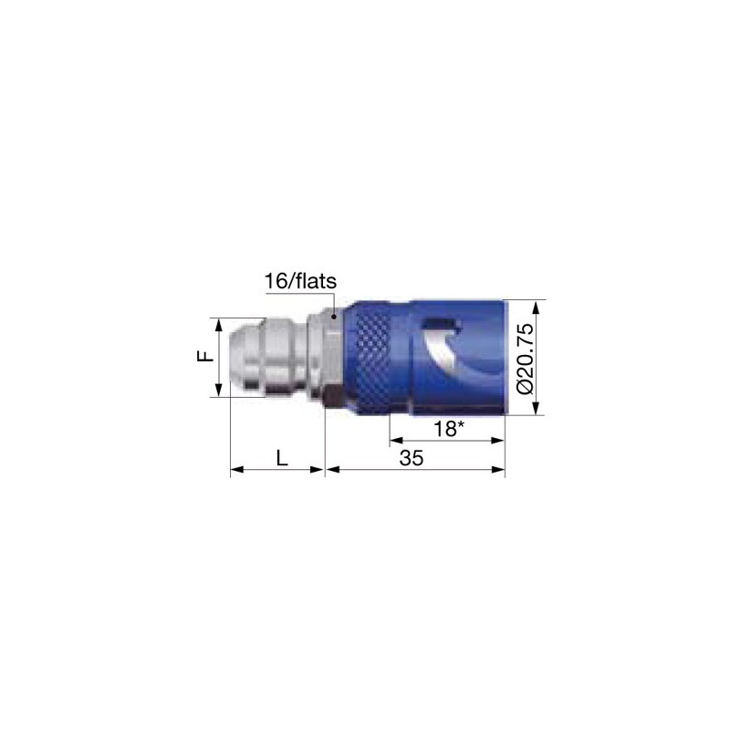 Cuplaj masculin Staubli 7/16 JIC Dash 4 - G-SPH05-7653BKJE - SPH05.7653/BA/KR/JE - 3661768313060