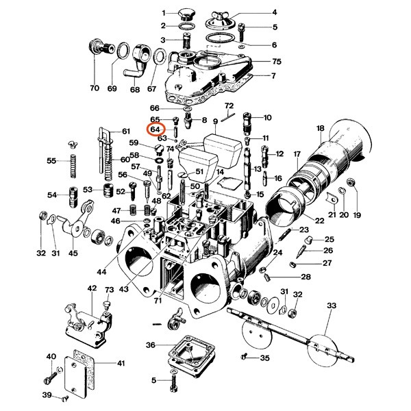 Poids de valve de pompe carbus Weber x2 - W-5273000100 - 5273000100 X2 - 3661768576502