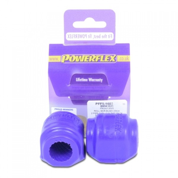 Silentbloc Powerflex pentru bară antiruliu față 23,5 mm BMW E21 (2 bucăți) - PF-F51603235-2N - PFF5-1603-23.5BLK - 5055676534248